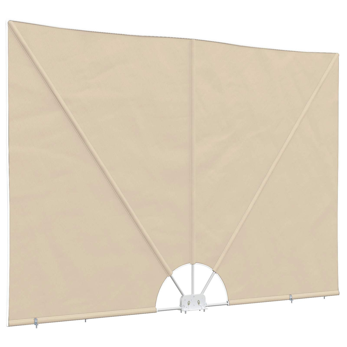 44569 vidaXL Collapsible Terrace Side Awning Cream 300x200 cm