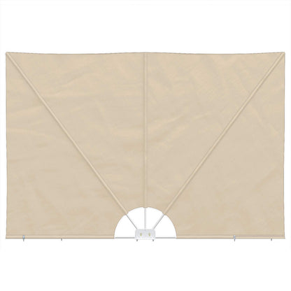 44569 vidaXL Collapsible Terrace Side Awning Cream 300x200 cm