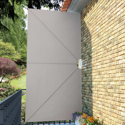 44570 vidaXL Collapsible Terrace Side Awning Cream 400x200 cm