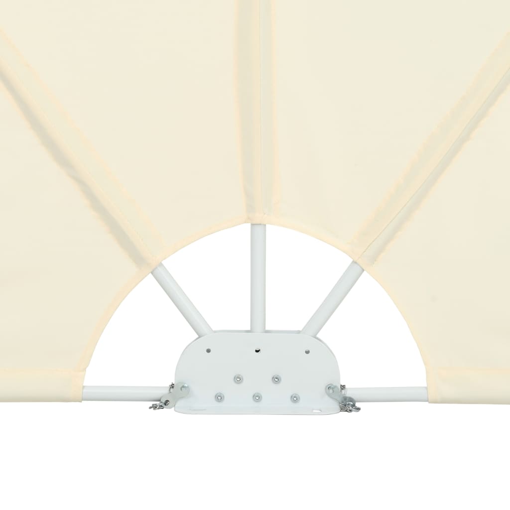 44570 vidaXL Collapsible Terrace Side Awning Cream 400x200 cm