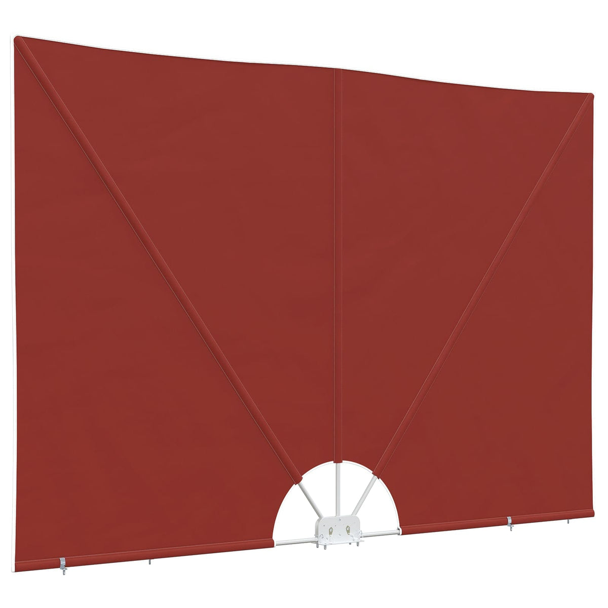 44572 vidaXL Collapsible Terrace Side Awning Terracotta 300x150 cm