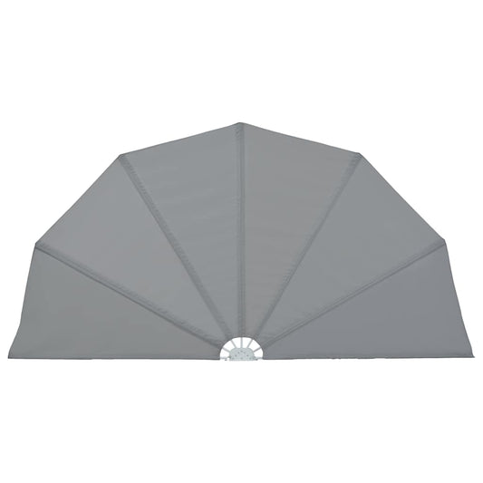vidaXL Collapsible Terrace Side Awning Grey 160 cm