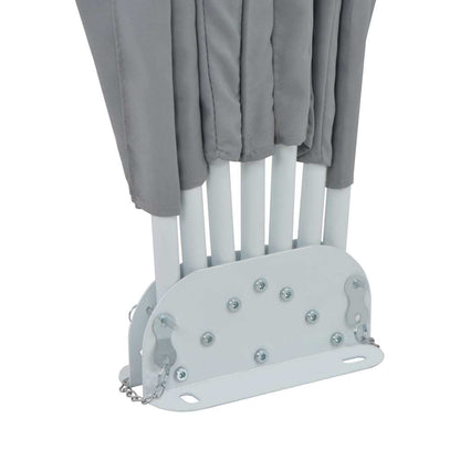 vidaXL Collapsible Terrace Side Awning Grey 160 cm