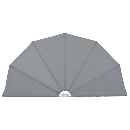 vidaXL Collapsible Terrace Side Awning Grey 200 cm
