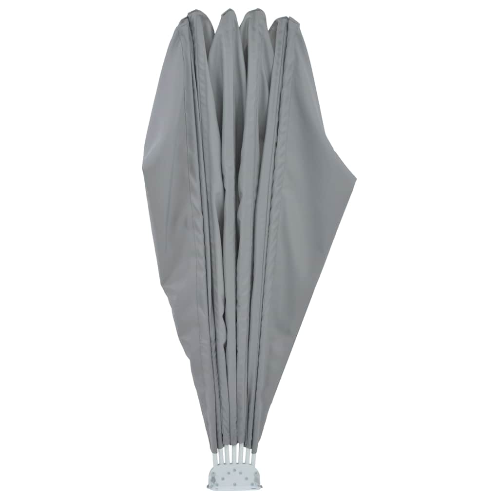 vidaXL Collapsible Terrace Side Awning Grey 200 cm