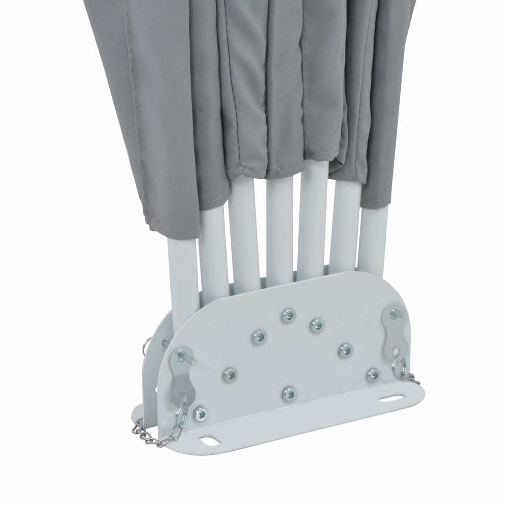 vidaXL Collapsible Terrace Side Awning Grey 200 cm