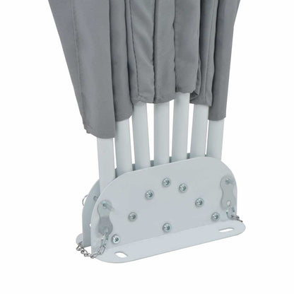 vidaXL Collapsible Terrace Side Awning Grey 200 cm