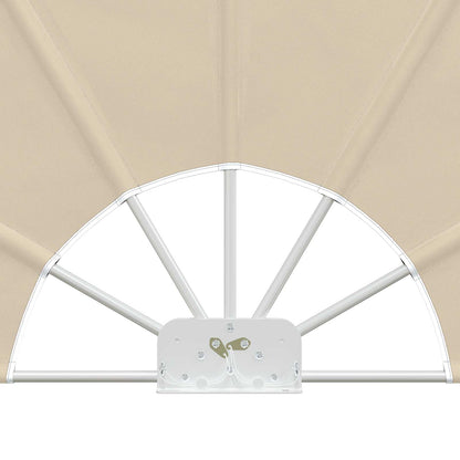 44577 vidaXL Collapsible Terrace Side Awning Cream 160 cm
