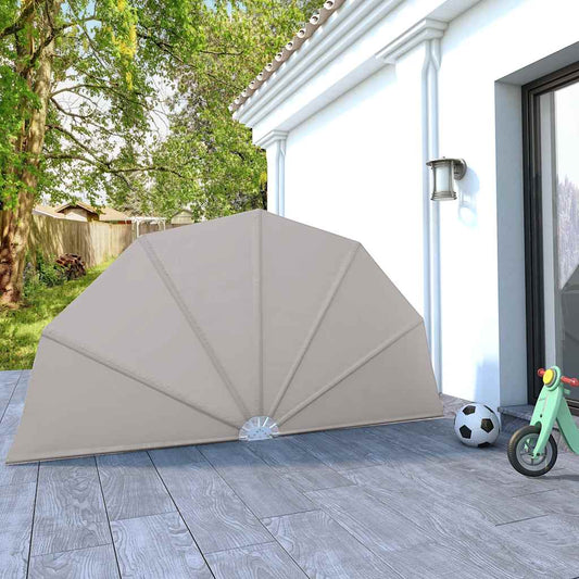 vidaXL Collapsible Terrace Side Awning Cream 160 cm