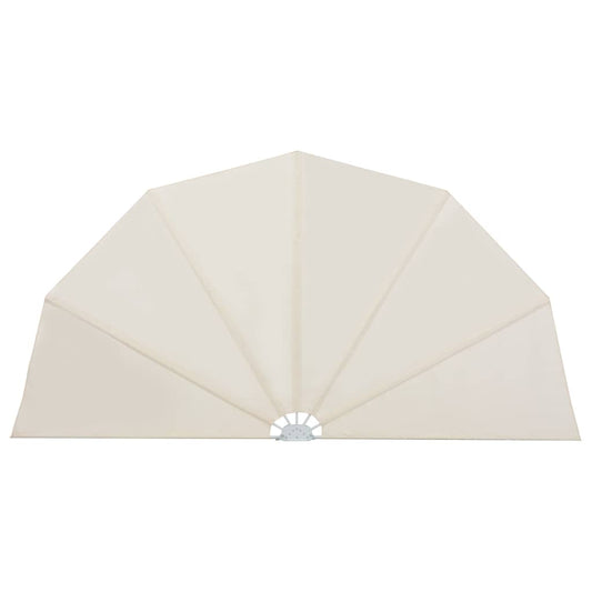 vidaXL Collapsible Terrace Side Awning Cream 200 cm