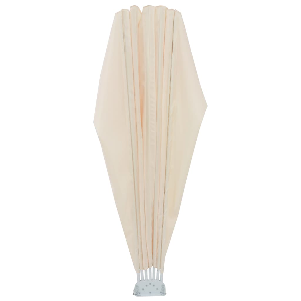 vidaXL Collapsible Terrace Side Awning Cream 200 cm