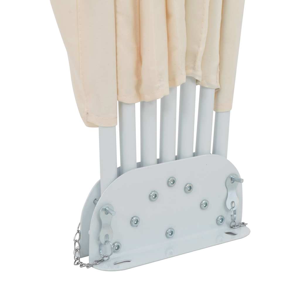 vidaXL Collapsible Terrace Side Awning Cream 200 cm