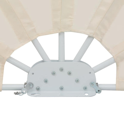 vidaXL Collapsible Terrace Side Awning Cream 200 cm