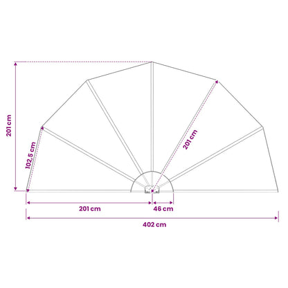 44578 vidaXL Collapsible Terrace Side Awning Cream 200 cm