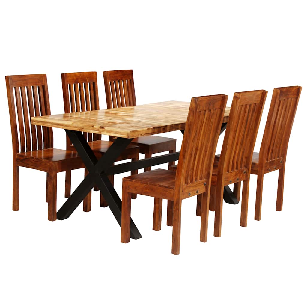 vidaXL Dining Table Set | Wooden Brown