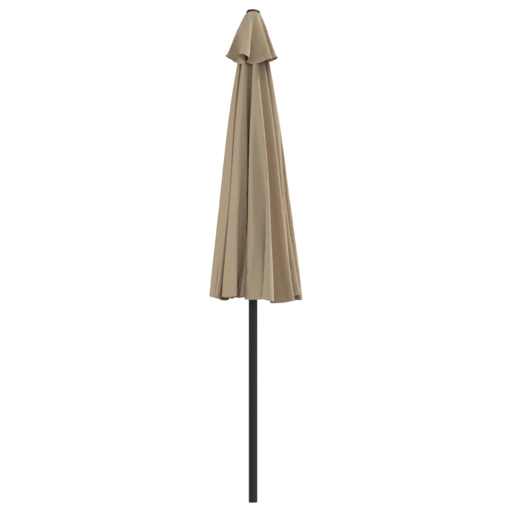 vidaXL Garden Parasol with Aluminium Pole Taupe 270x144 cm Half