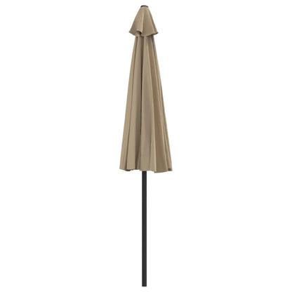 vidaXL Garden Parasol with Aluminium Pole Taupe 270x144 cm Half
