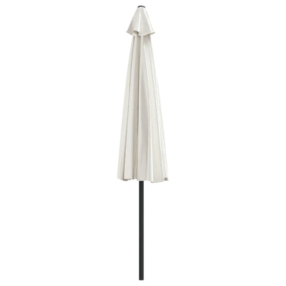 vidaXL Garden Parasol with Aluminium Pole Sand 300x155 cm Half