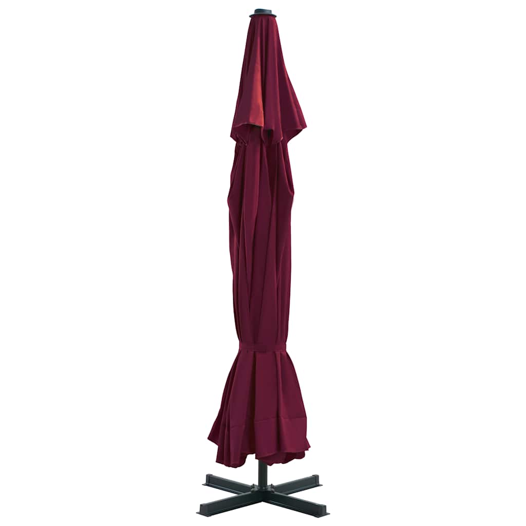 vidaXL Outdoor Parasol with Aluminium Pole 500 cm Bordeaux Red