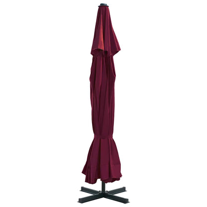 vidaXL Outdoor Parasol with Aluminium Pole 500 cm Bordeaux Red