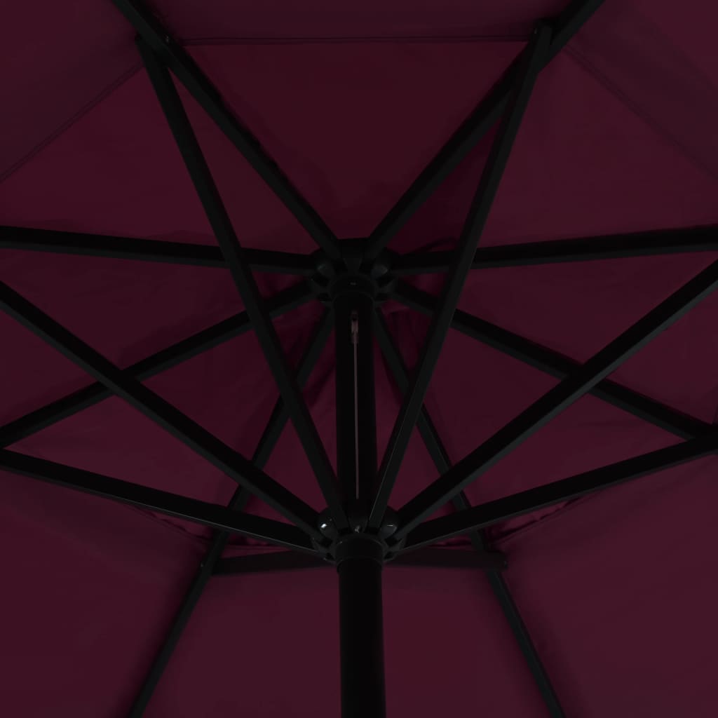 vidaXL Garden Parasol | Bordeaux Red | Polyester, Aluminium | Extra Large