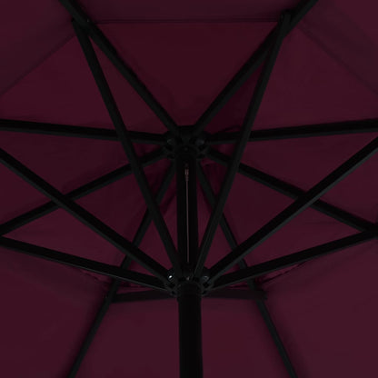 vidaXL Outdoor Parasol with Aluminium Pole 500 cm Bordeaux Red