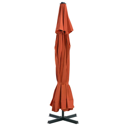 vidaXL Outdoor Parasol with Aluminium Pole 500 cm Terracotta