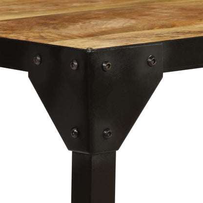 vidaXL Coffee Table Solid Rough Mango Wood and Steel 110 cm