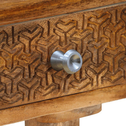 vidaXL Console Table Solid Mango Wood 102x30x79 cm