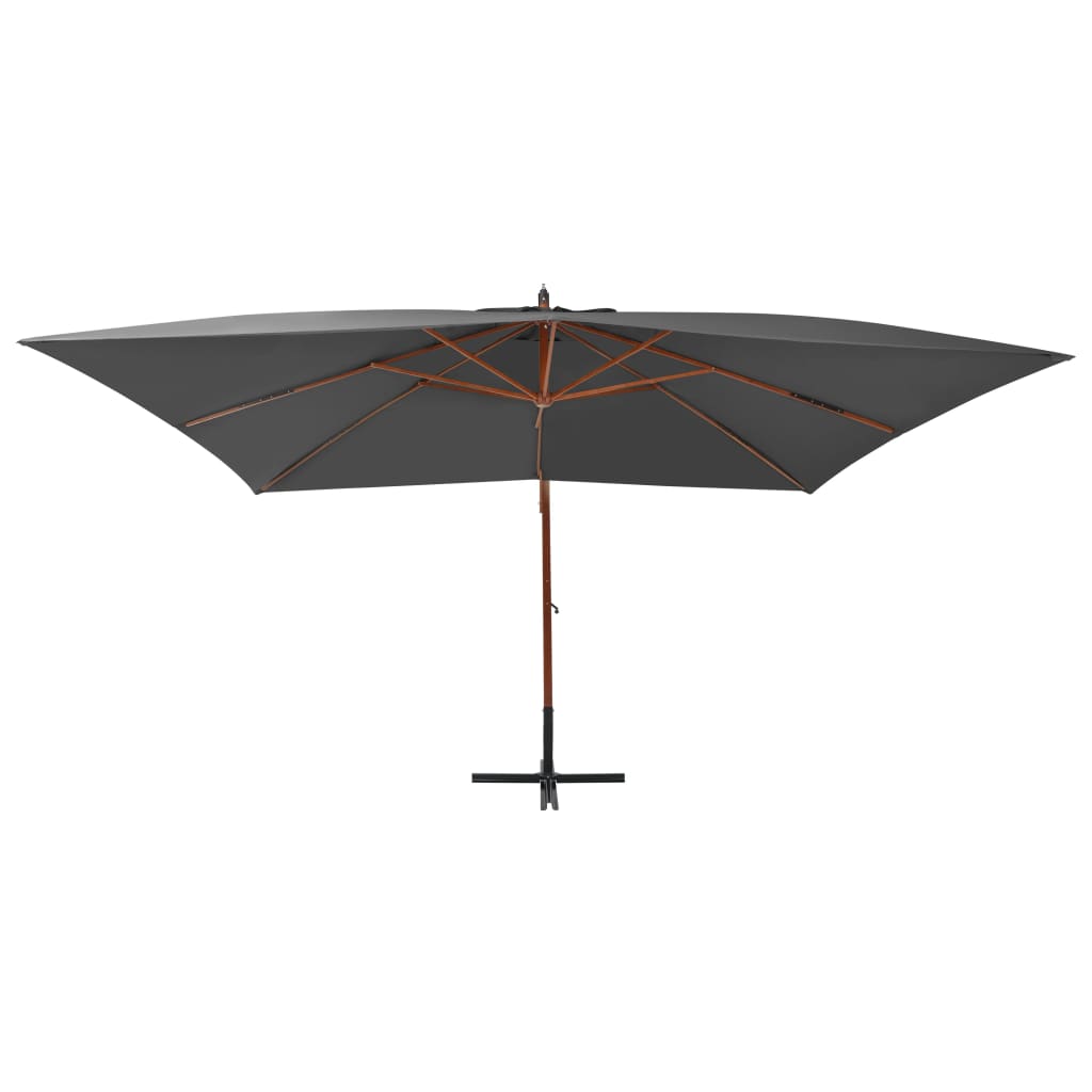 vidaXL Cantilever Garden Parasol | Anthracite | Polyester fabric | Large
