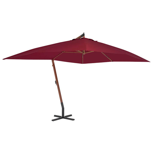 vidaXL Cantilever Garden Parasol with Pole 400x300 cm Bordeaux Red