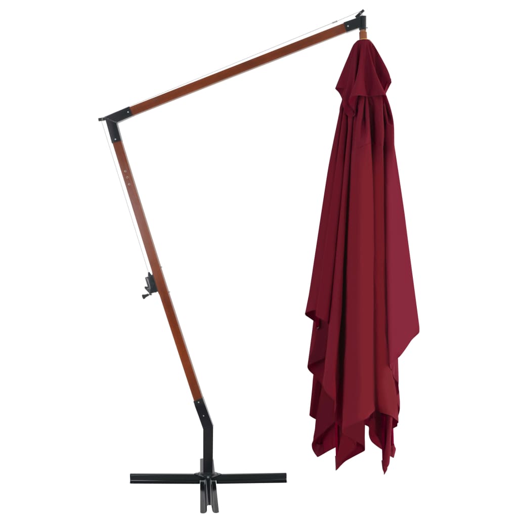 vidaXL Cantilever Garden Parasol | Bordeaux red