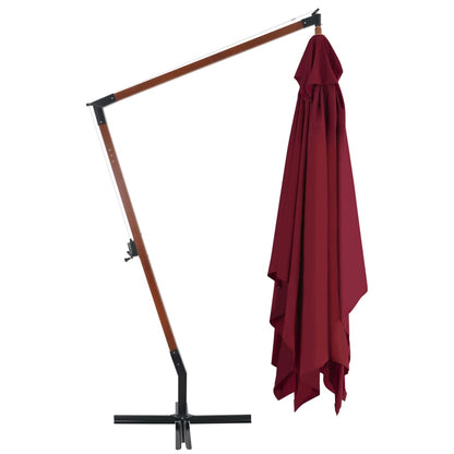 vidaXL Cantilever Garden Parasol | Bordeaux red