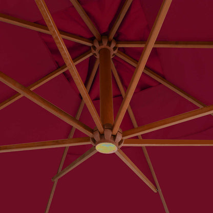 vidaXL Cantilever Garden Parasol with Pole 400x300 cm Bordeaux Red