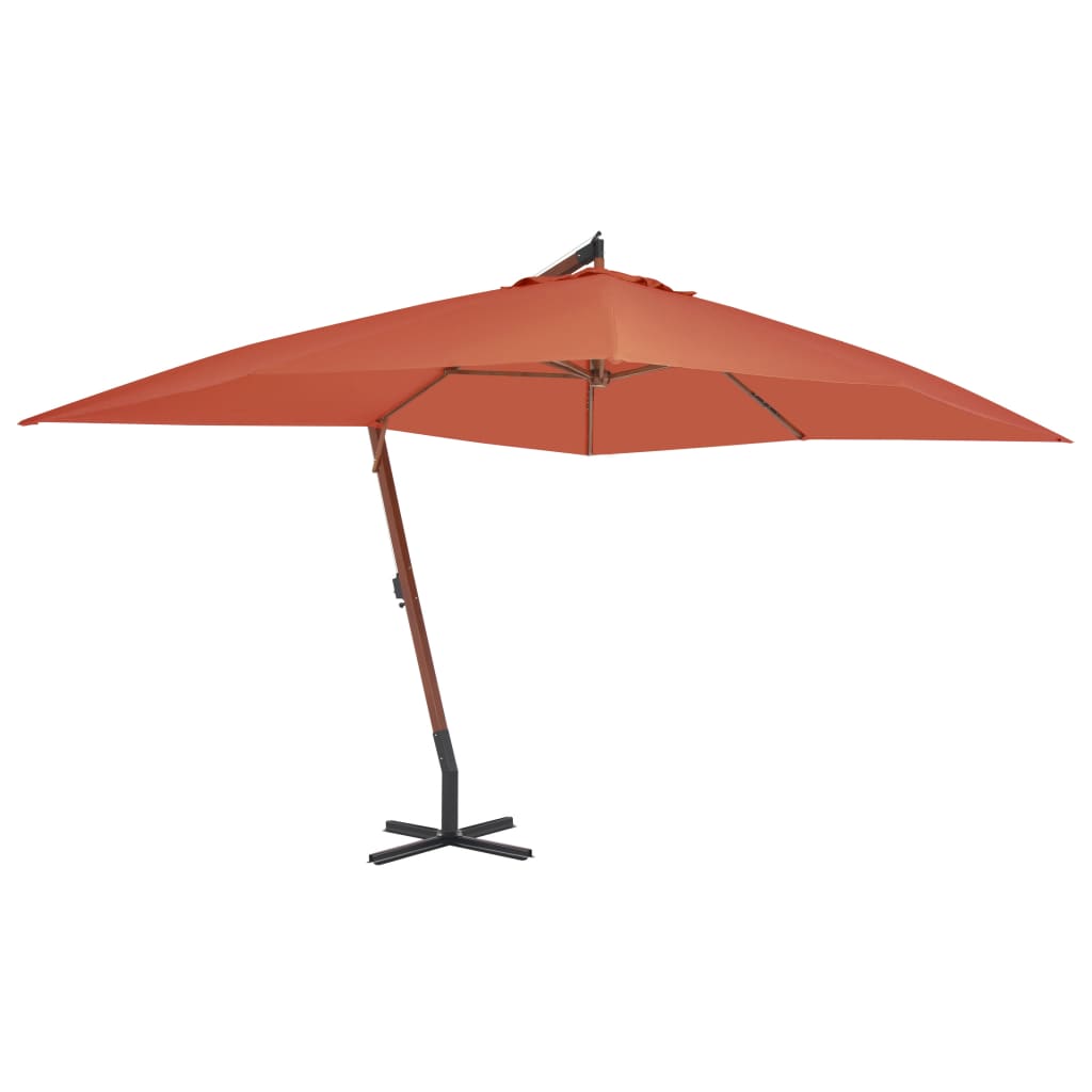 vidaXL Cantilever Garden Parasol | Terracotta