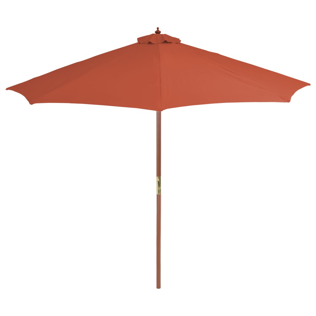 vidaXL Garden Parasol with Wooden Pole 300 cm Terracotta