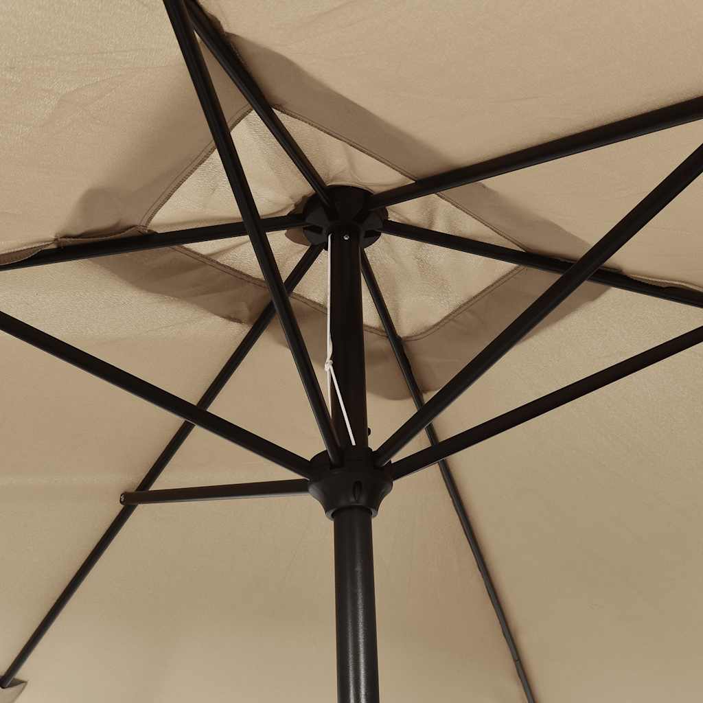 vidaXL Garden Parasol | Taupe | Polyester fabric | Large | Tiltable