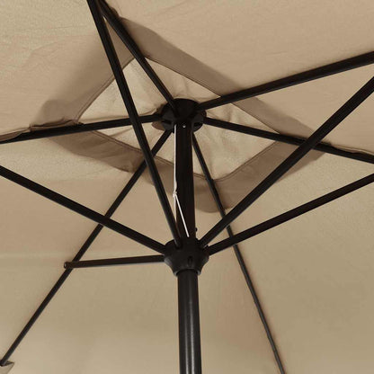 vidaXL Garden Parasol | Taupe | Polyester fabric | Large | Tiltable