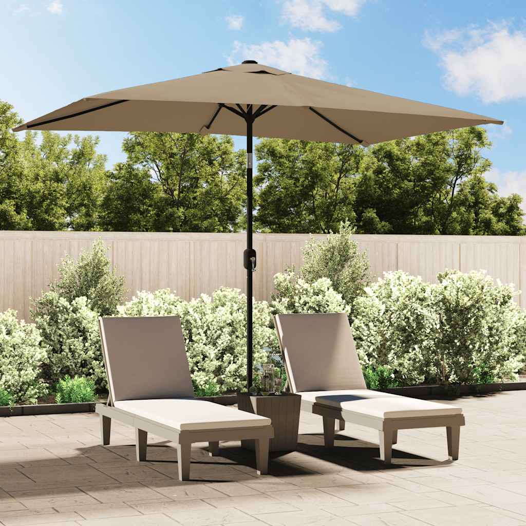 vidaXL Garden Parasol | Taupe | Polyester fabric | Large | Tiltable