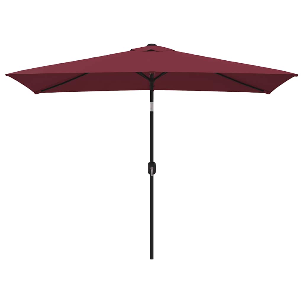 vidaXL Garden Parasol with Metal Pole 300x200 cm Bordeaux Red