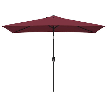 vidaXL Garden Parasol with Metal Pole 300x200 cm Bordeaux Red