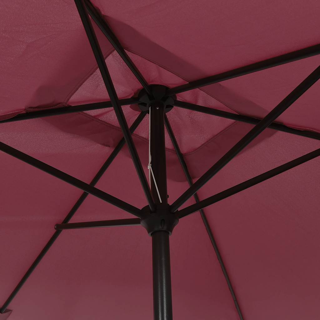vidaXL Garden Parasol | Bordeaux Red | Polyester fabric, Steel pole | Medium