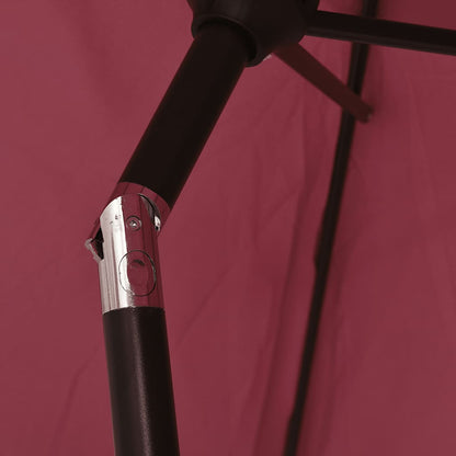 vidaXL Garden Parasol with Metal Pole 300x200 cm Bordeaux Red