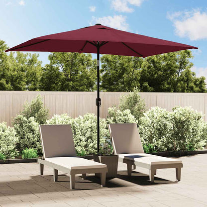 vidaXL Garden Parasol | Bordeaux Red | Polyester fabric, Steel pole | Medium