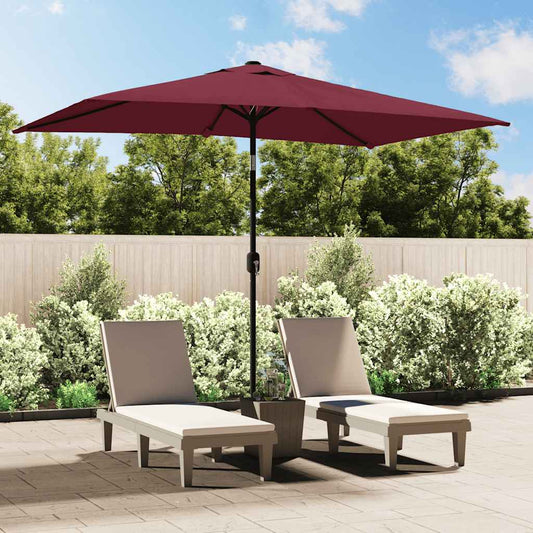 vidaXL Garden Parasol | Bordeaux Red | Polyester fabric, Steel pole | Medium