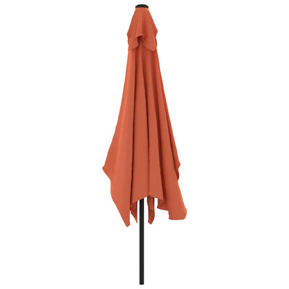 vidaXL Garden Parasol | Terracotta | Polyester | 300x200 cm | Tiltable