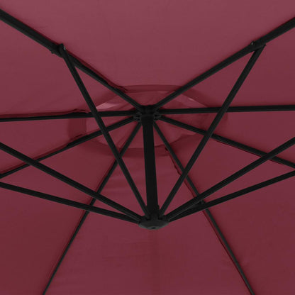 vidaXL Cantilever Garden Parasol with Aluminium Pole 350 cm Bordeaux Red