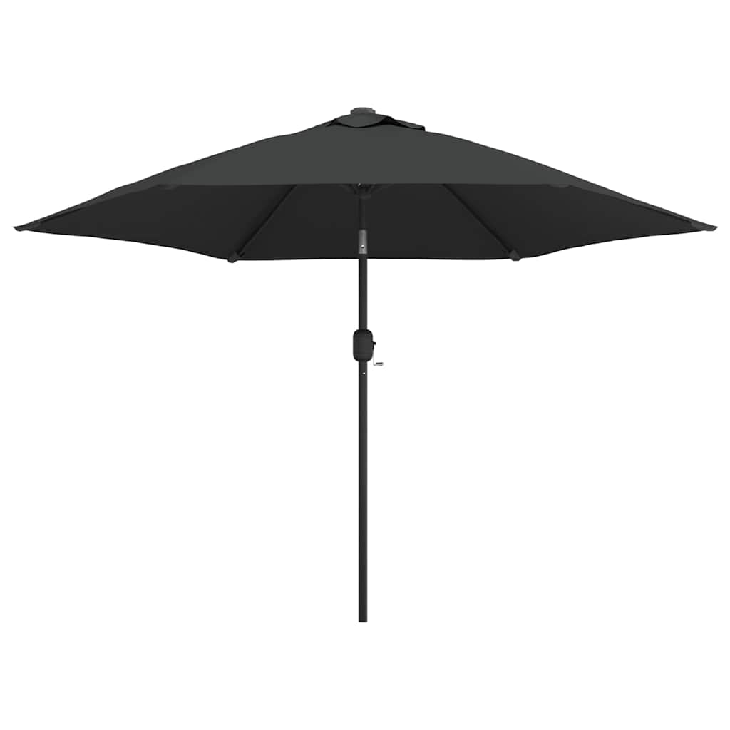 vidaXL Outdoor Parasol with LED Lights and Steel Pole 300cm Anthracite