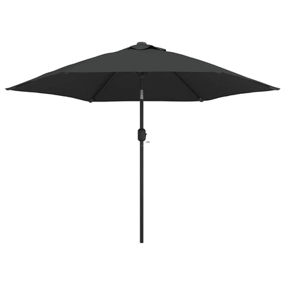 vidaXL Outdoor Parasol with LED Lights and Steel Pole 300cm Anthracite