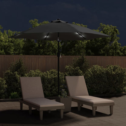 vidaXL Garden Parasol | Anthracite | Polyester and Steel | Large | Collapsible